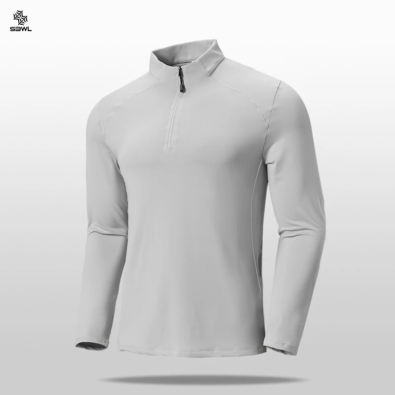 SBWL Men\'s high quality cycling hiking outdoor sports long sleeve T-shirt leisure speed dry running fitness sports clothing Tops