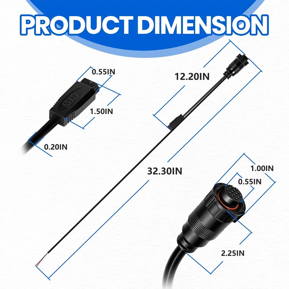 720080-1 AS GPS NMEA Splitter Cable for Humminbird SOLIX/Onix for AS GRP GPS Receiver/ AS GPS HS Heading Sensor Puck