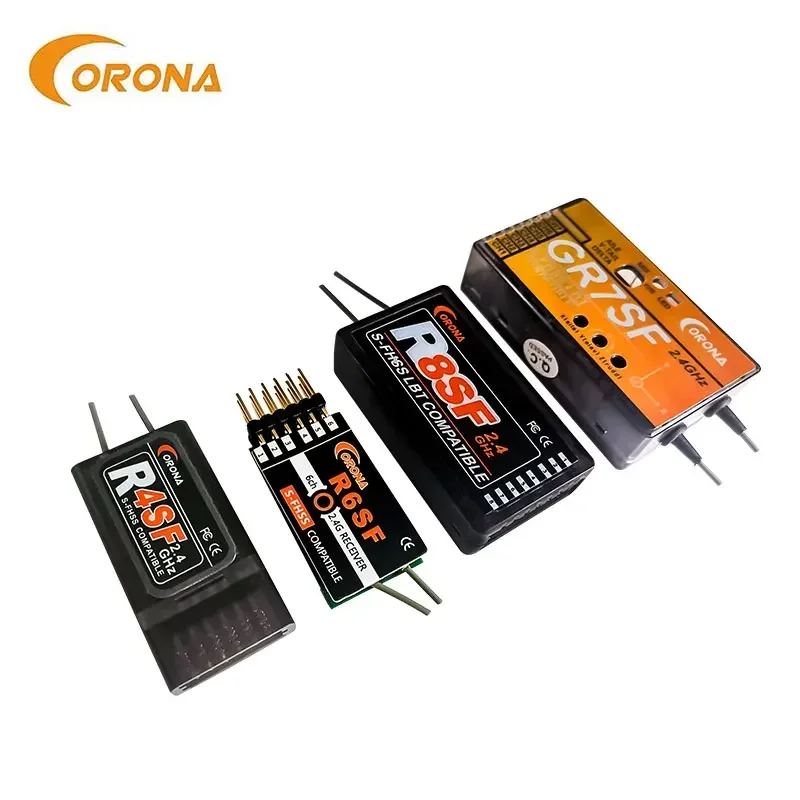 Corona R4SF R6SF R8SF 4/6/8CH S-FHSS/FHSS 2.4Ghz Receiver Compatible for Futaba T6J T8J T14SG T18MZ