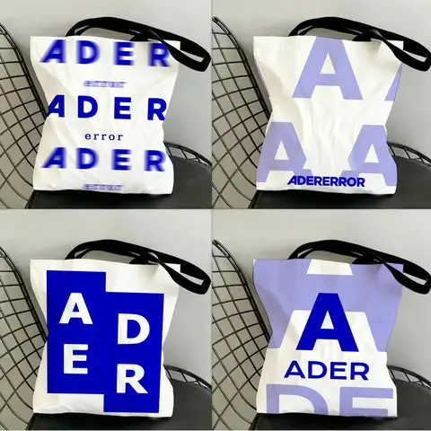 Bolsas de Armazenamento de Luxo da Moda Aders Errors, Bolsa Tote de Lona de Grande Capacidade para Mulheres, Bolsa Escolar para Estudantes, Bolsa de Ombro Casual
