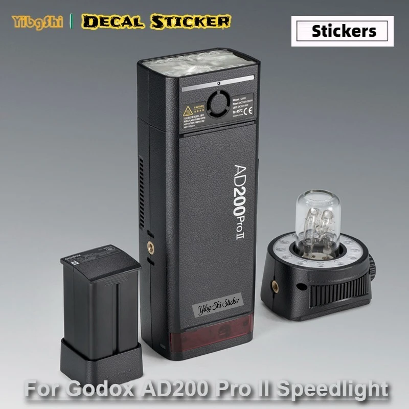 For Godox AD200Pro II Speedlight Sticker Vinyl Wrap Film AD200 Pro II Flash Body Protective Sticker Protector Coat AD200ProII