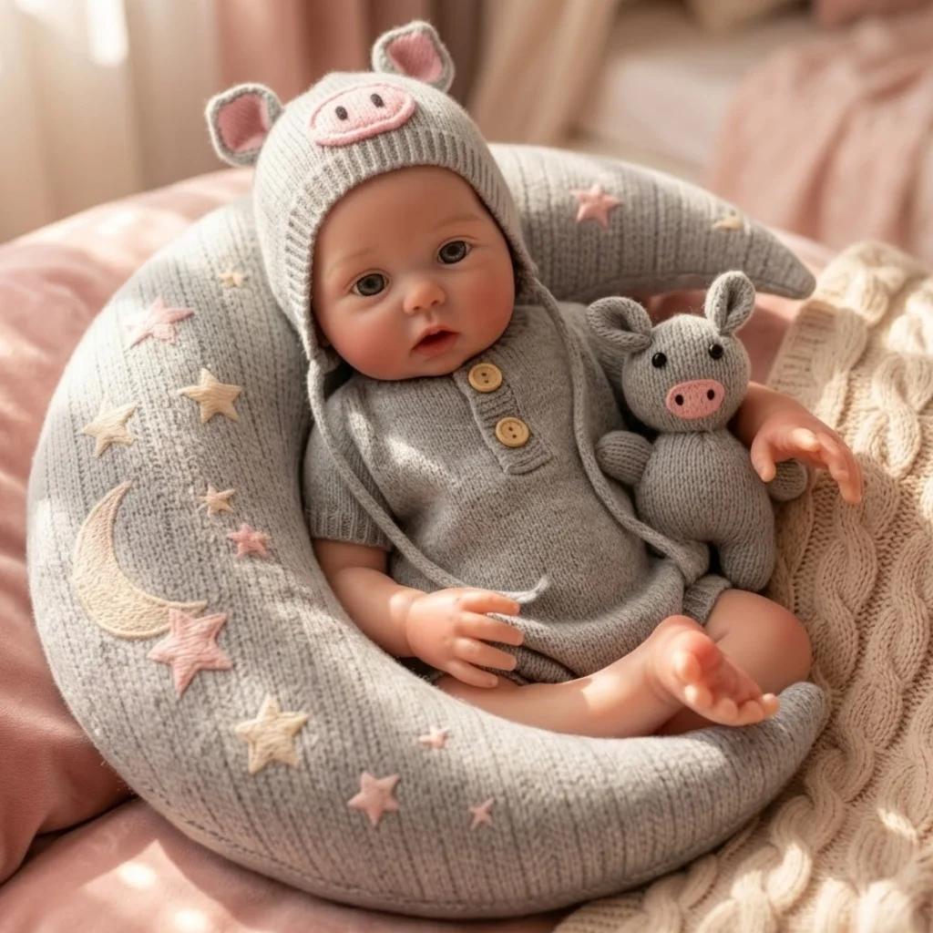 

OtardDolls 18Inch Open Mouth Silicone Girl Reborn Dolls Toys Waterproof Doll For Gifts Cute Reborn Dolls