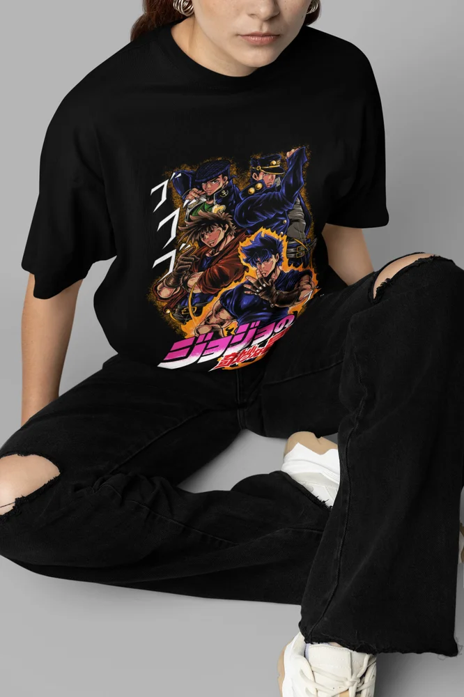 JoJo Bizarre Adventure Shirt Jotaro Kujo Tshirt Dio Giorno t-Shirt Anime Tee