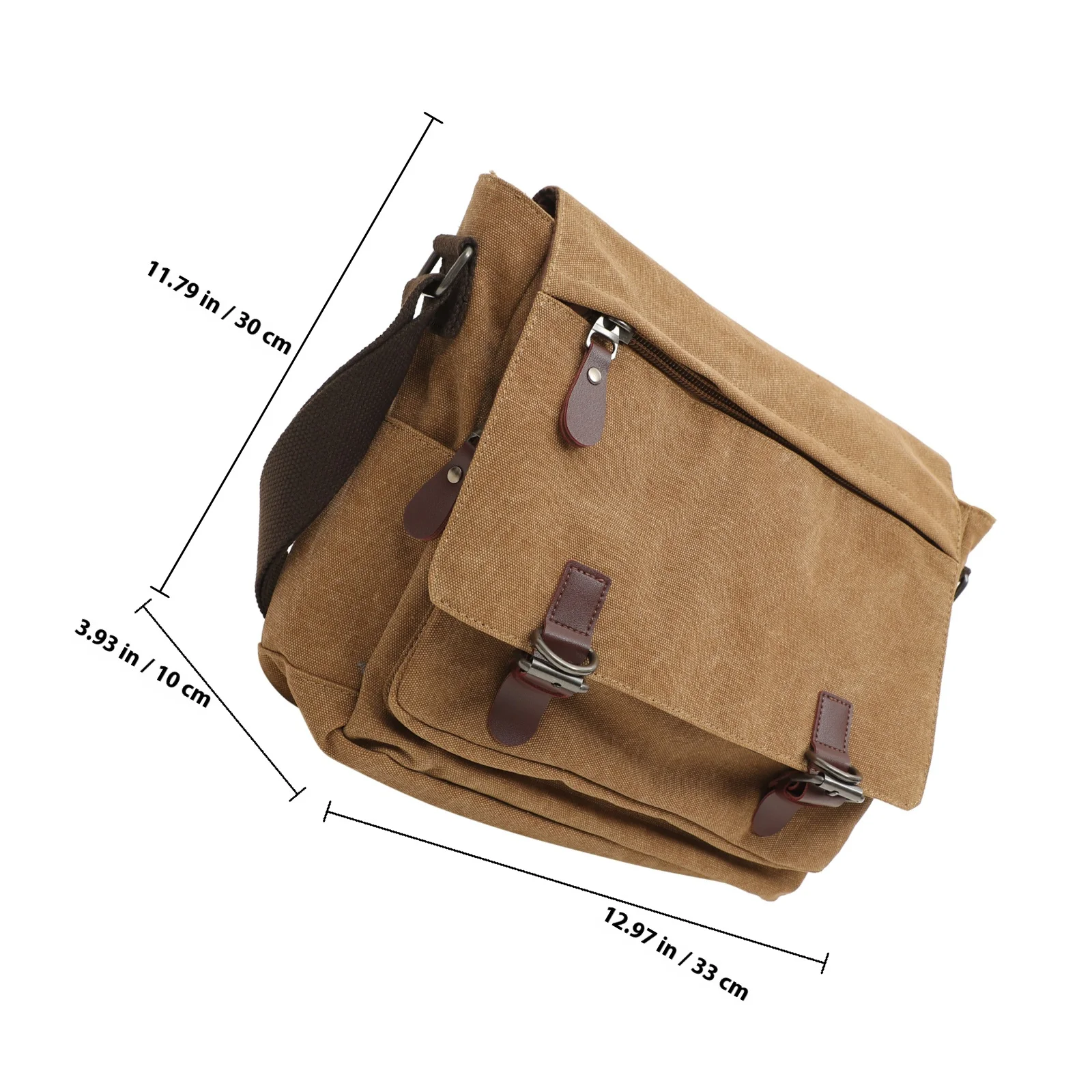 حقيبة ساعي البريد ذات سعة كبيرة وخفيفة الوزن وحقيبة كروس للرجال والطلاب وحزام كتف قابل للتعديل وحقيبة كاجوال