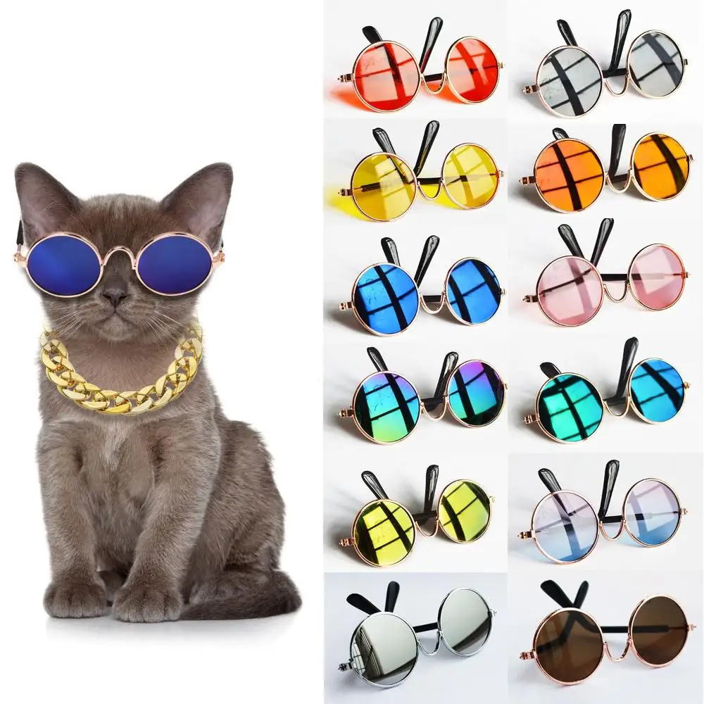 Accessories Round Reflection Sunglasses Eye-wear Dog Pet Glasses Cat Glasses