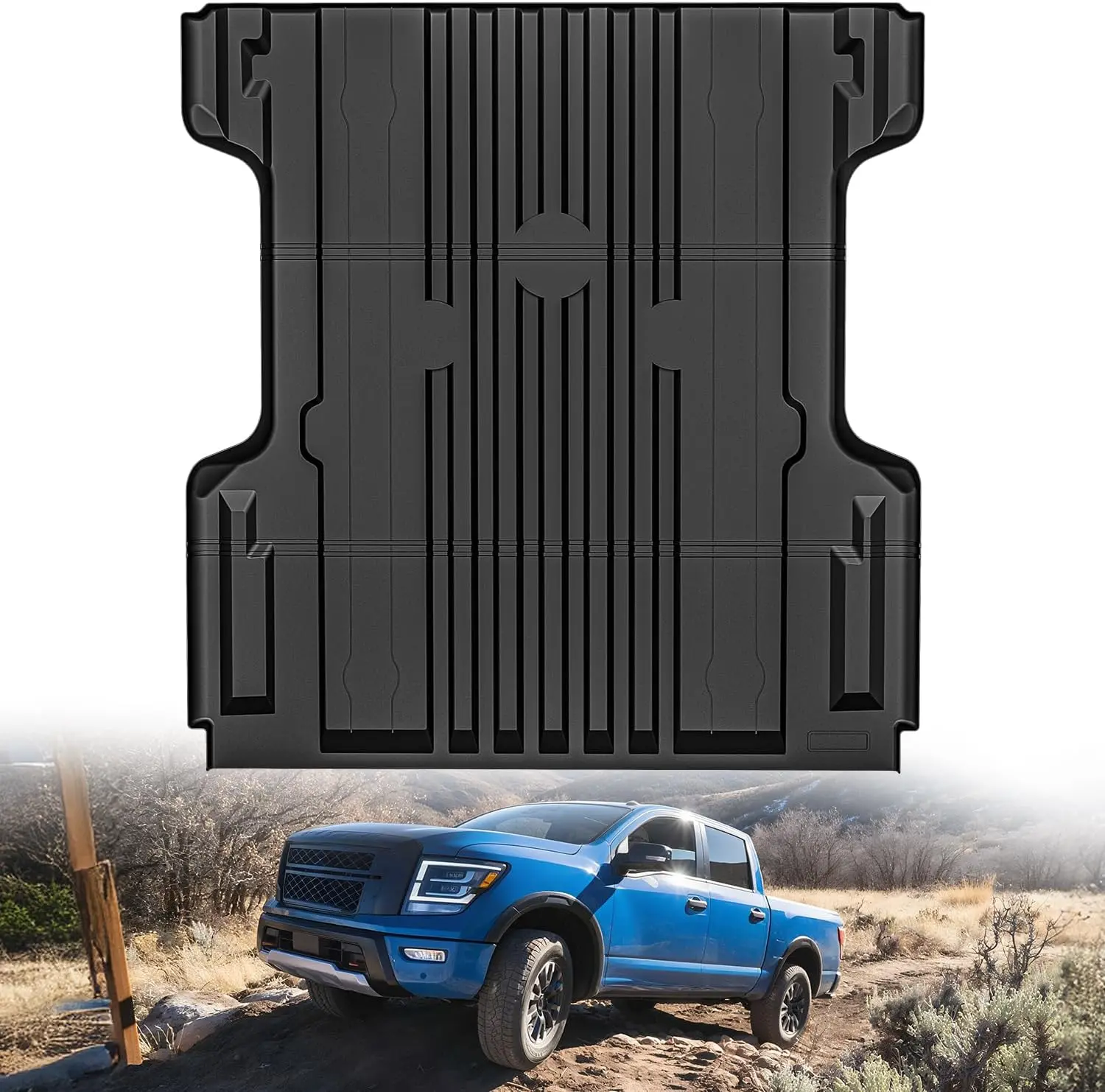 Nilight Truck Bed Mat Compatible with 2004-2026 Nissan Titan 5.5 FT, Heavy-Duty Cargo Liner, Non-Slip, All Weather Protection (Not Fit Truck Bed Storage Equipped)