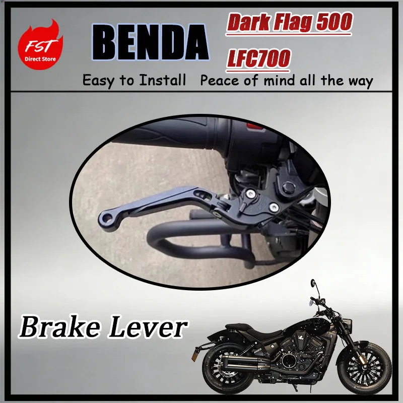 FOR BENDA Dark Flag500 CNC Aluminum Brake Clutch Levers Foldable And Extendable Resistant to Gravel Impact Motorbike Accessories