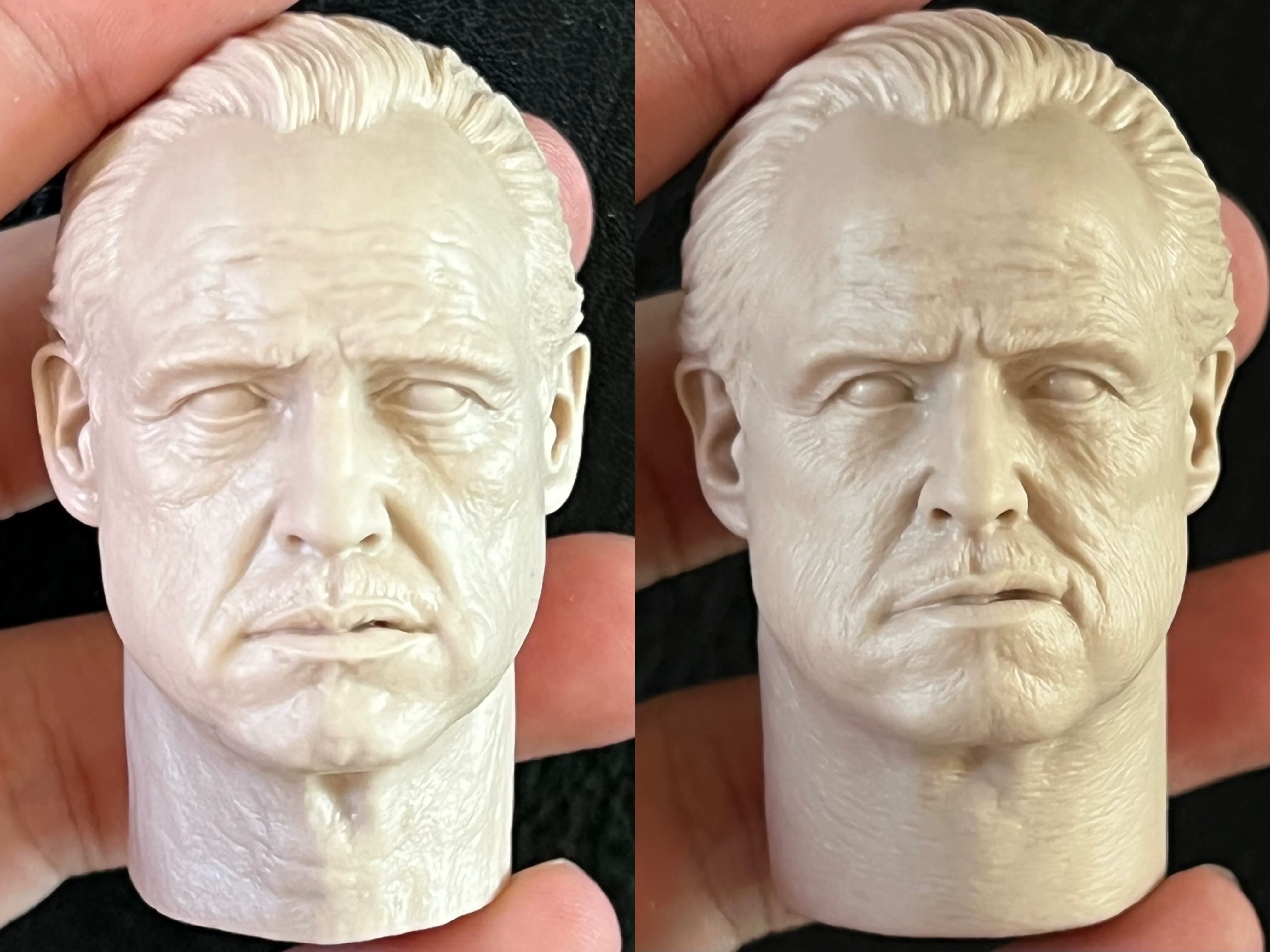 Marlon Brando Head  Sculpt 1/6 Scale  The Godfather  Unpainted  Movie Actor   Soldier Toys Model For 12Inch Action Figure