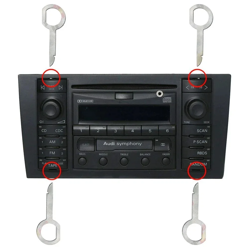 مجموعة مفاتيح أداة إزالة راديو ستيريو السيارة لمرسيدس أودي فورد فولكس فاجن #2