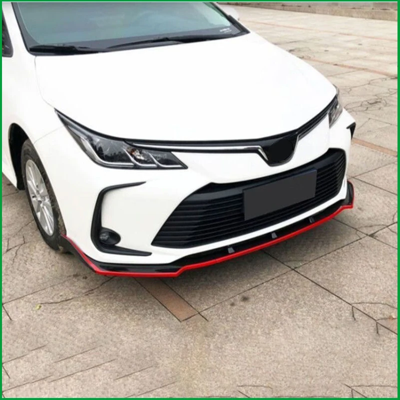 Car Styling For Toyota Corolla 2019-2023 Sedan Front Bumper Lip Diffuser Protector Cover Trim Decorative Strip Auto Accessories
