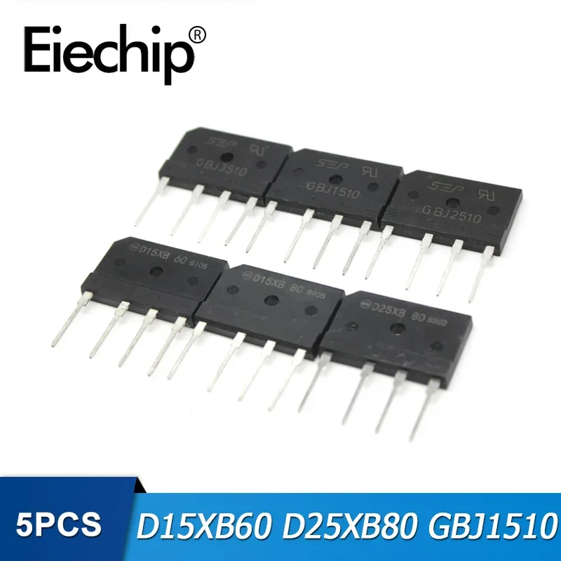 5pcs/lot Diode Bridge Rectifier KBPC5010 KBPC1010 KBPC1510 KBPC2510 KBPC3510 GBJ1510 GBJ2510 GBJ3510 GBU1510 GBU3510 Rectifiers