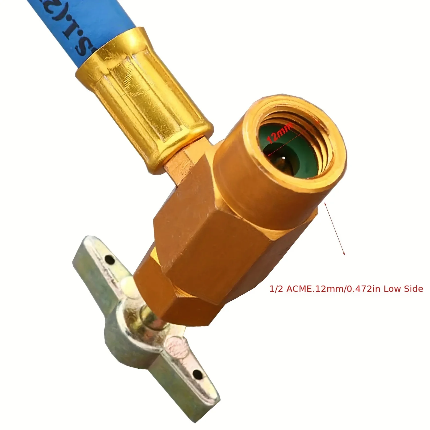 R134a Refrigerant Gas Refill Car Air Conditioning Hose Recharge Gauge 1/2