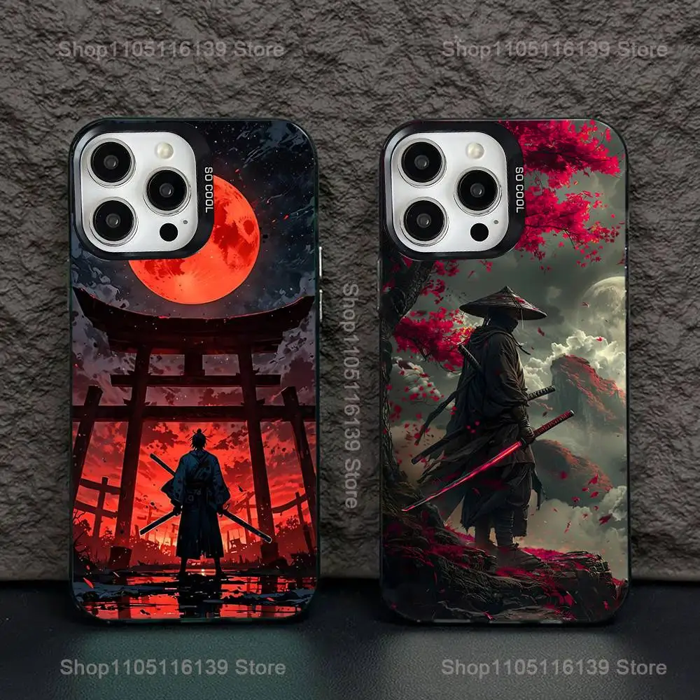 

Samurai Art Bushido Phone Case For iPhone 16,15,14,13,12,11,Pro,XS,Max,Plus,Mini,SE Black Candy Matte Shockproof Cover