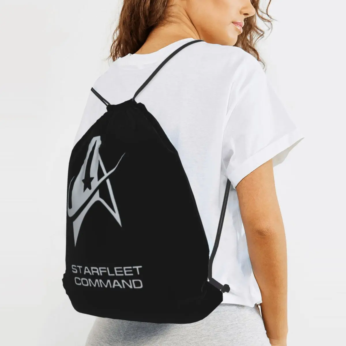 

Star Treks Science Fiction TV Series Backpacks Multi-function Drawstring Bags Storage Bag Book Bags for Travel School