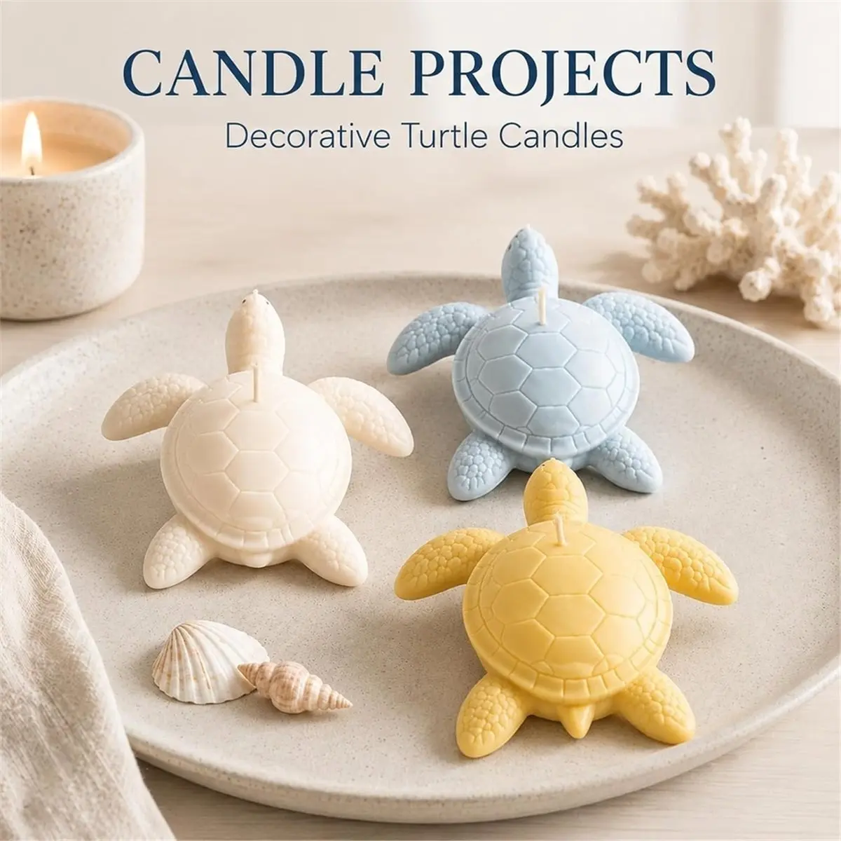 3D Sea Turtle Silicone Molds for Resin and Candle Crafts Three Sea Turtle Shapes for Epoxy Resin, Candle Wax