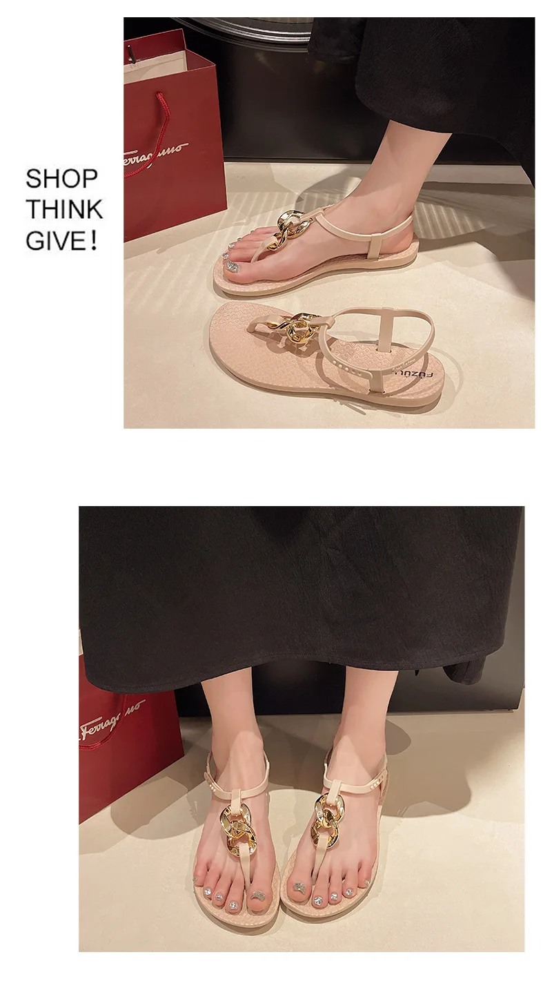 2025 Sommer Neuer Stil Flache Offene Sandalen Leichtes Anti-Rutsch-Design Vielseitige Hochwertige Römische Sandalen für... – Detail 7