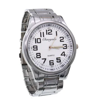 Luxus Uhr Business Uhren Männlich Uhr Edelstahl Quarz Männer Uhr reloj hombre Papa Geschenke Große Anzahl Armbanduhr