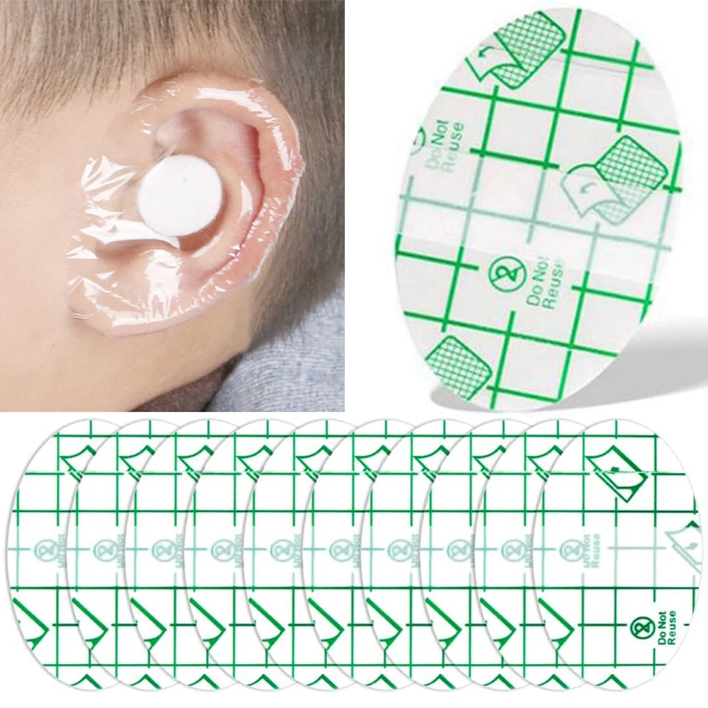 

20pcs Disposable Waterproof Ear Stickers Salon Hairdressing Dye Shield Protection Shower Cap Cover Transparent Nursing Ear Paste