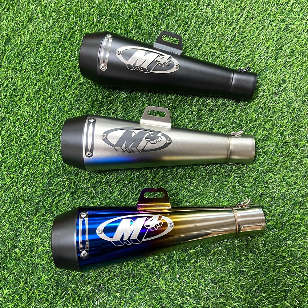 Universal 51MM Motorcycle Exhaust Modified M4 Stainless Steel Escape Muffler For NINJA400 ZX6R R6 R3 R1 MT07 MT09 Z400 Z900 Z650