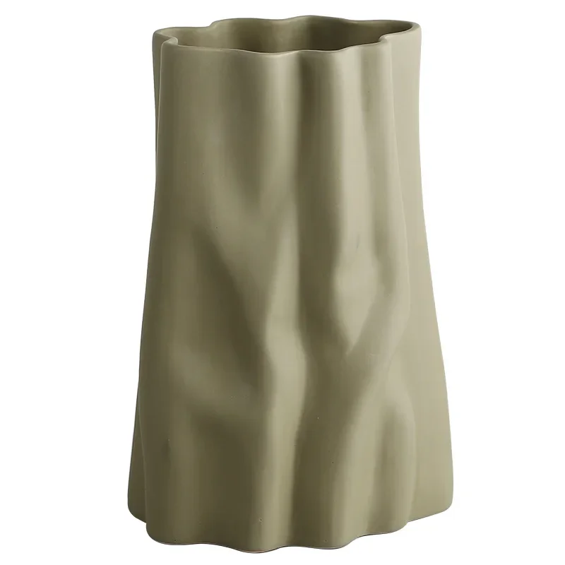Morandi irregular ceramic vase flower pot