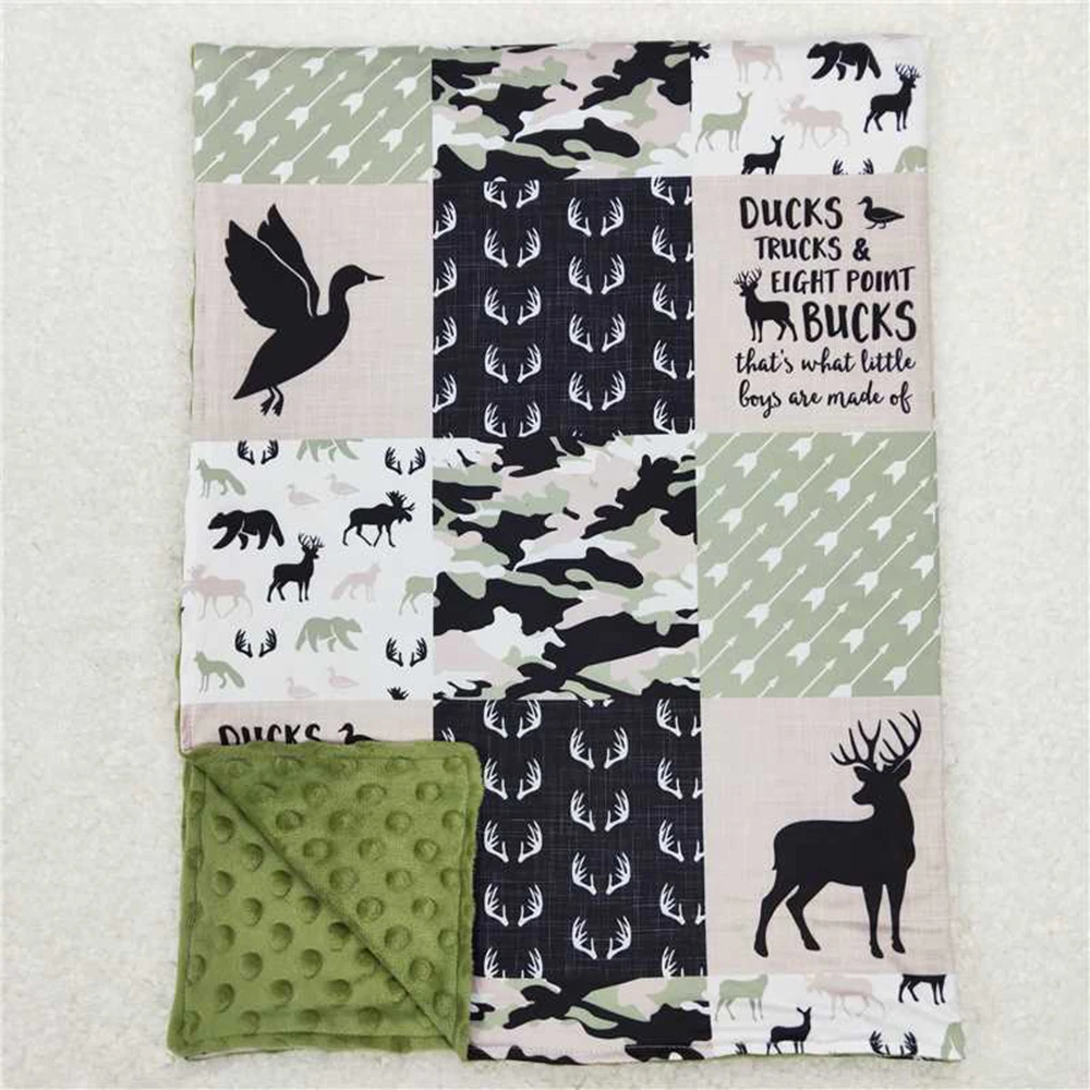 

Baby Kids Green Hunting Deer Duck Camo Patchwork Blankets Soft And Warm Baby Covers for All Seasons