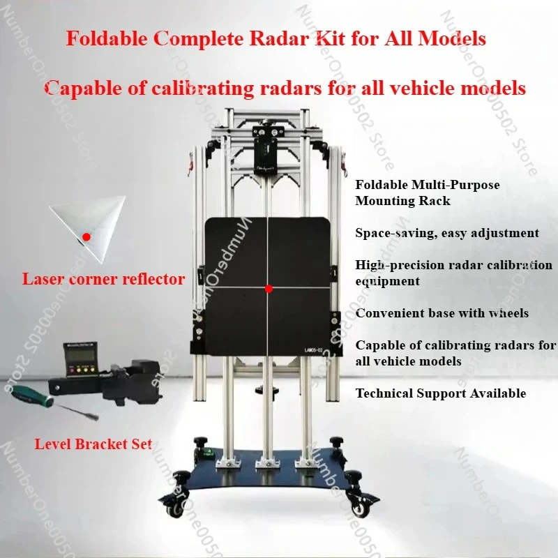 Foldable ACC Calibration with mmWave Radar Calibrator, Laser Corner Reflector and Plate, ADAS Tool for Toyota, BMW, Honda, VW