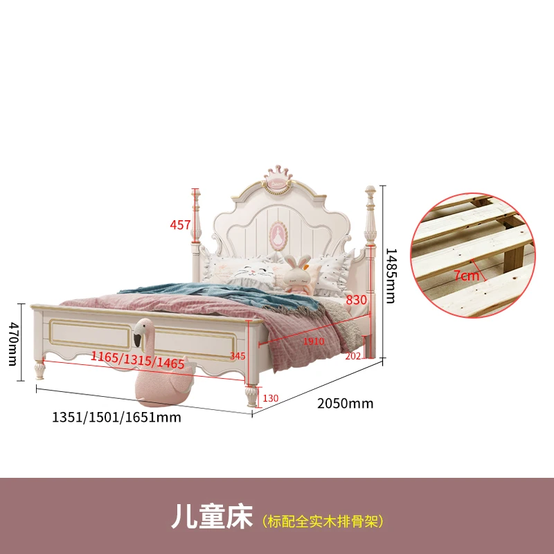 Child bed girl princess bed girl dream castle children room bedroom child bed girl bed 1.5 meters