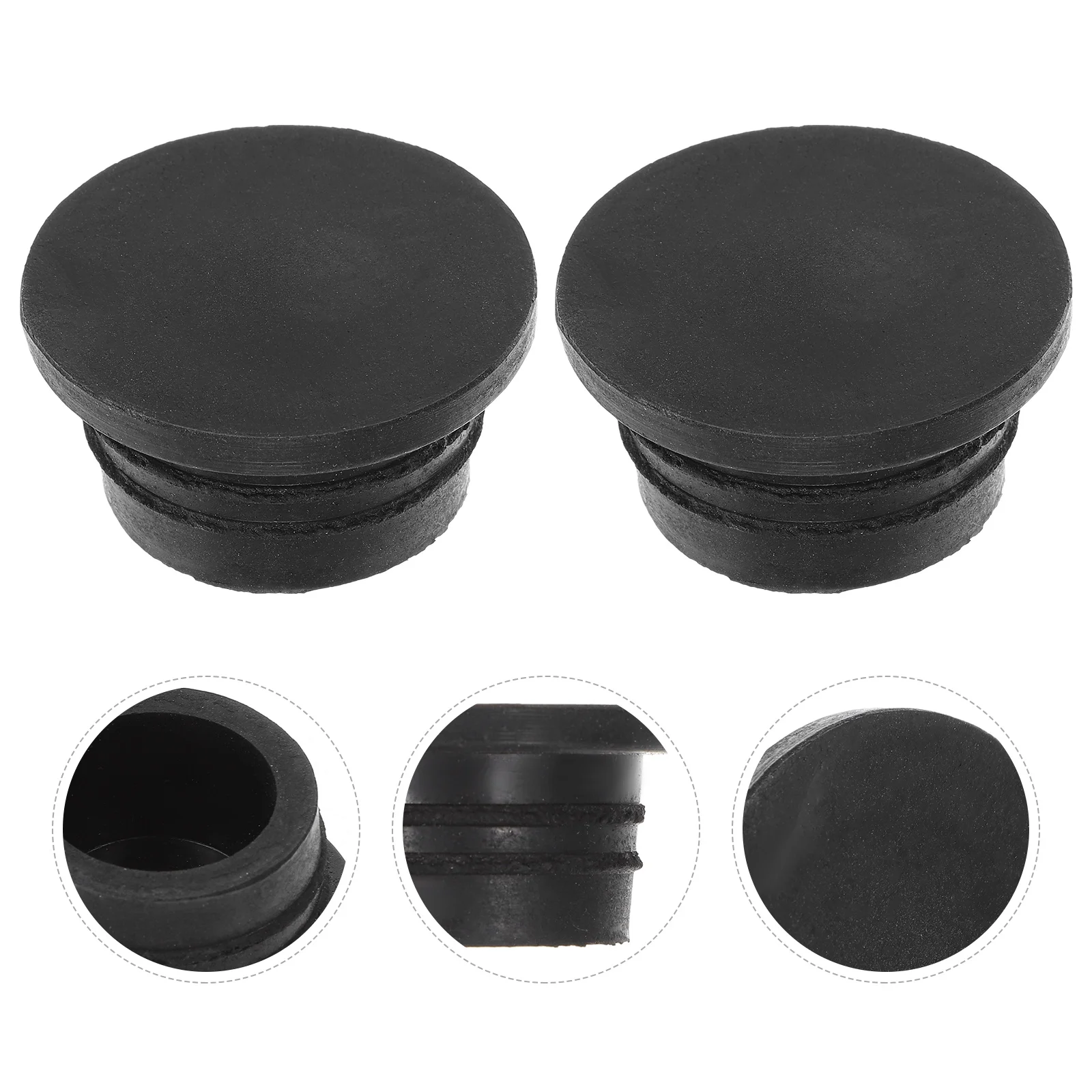 

2Pcs Pool Ladder Bumpers Rubber Stopper Plugs Durable Non-Slip Replacement Caps Practical Accessories for Swimming Pool Ladder