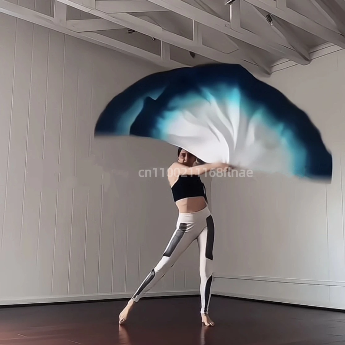 

Half Circle Belly Dance Custom Silk Veil Real Silk Wings Praise Flag Faith Worship Flag Veil Flag Scarf for Dance Performance