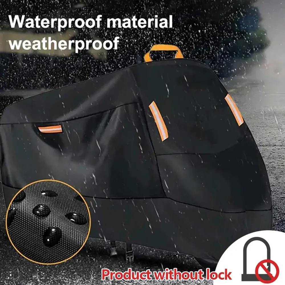 Motorcycle Cover Waterproof All Season Dustproof UV Protective Outdoor Indoor Scooter 210D 420D Wear-resistant Fabric