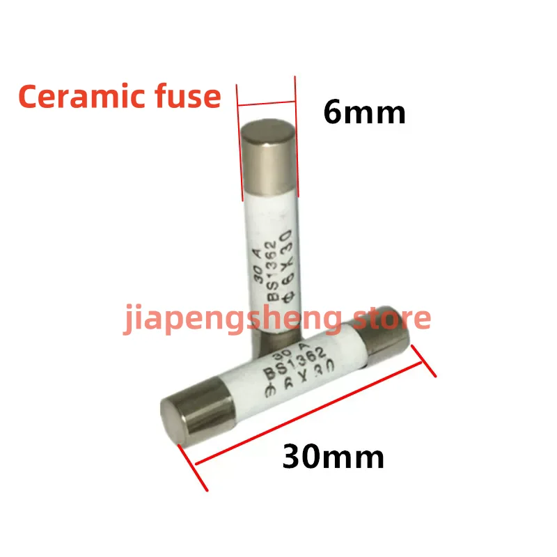 100PCS, R058 RO58 ceramic fuse tube fuse 250V fuse fuse core 6*30mm