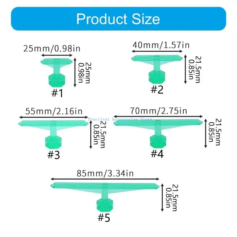U75E Clear Step Adhesive Tab DIY Dent Repair Tool 10 stuks voor ongeverfde deukreparatie op motorfiets of autocarrosserie kleine