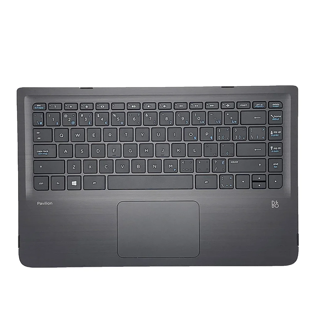 HP Pavilion 교체용 노트북 키보드, 팜레스트 상단 커버, 영어 키보드, US, UK, X360, 13-S000, 13-S, 809829-001, 95 신제품