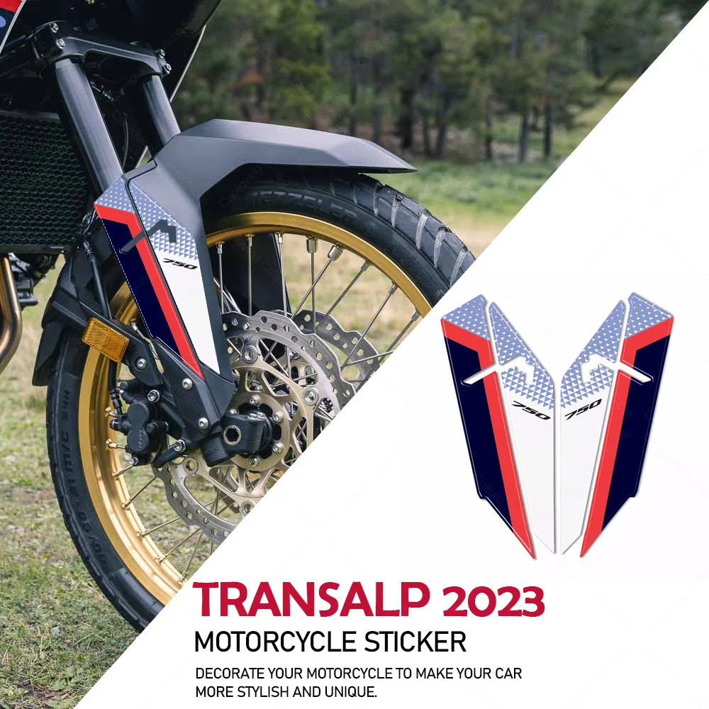 

For Transalp 2023 Motorcycle Accessories Mudguard Protection 3D Gel Epoxy Resin Stickers Anti-Slip Waterproof Sticker