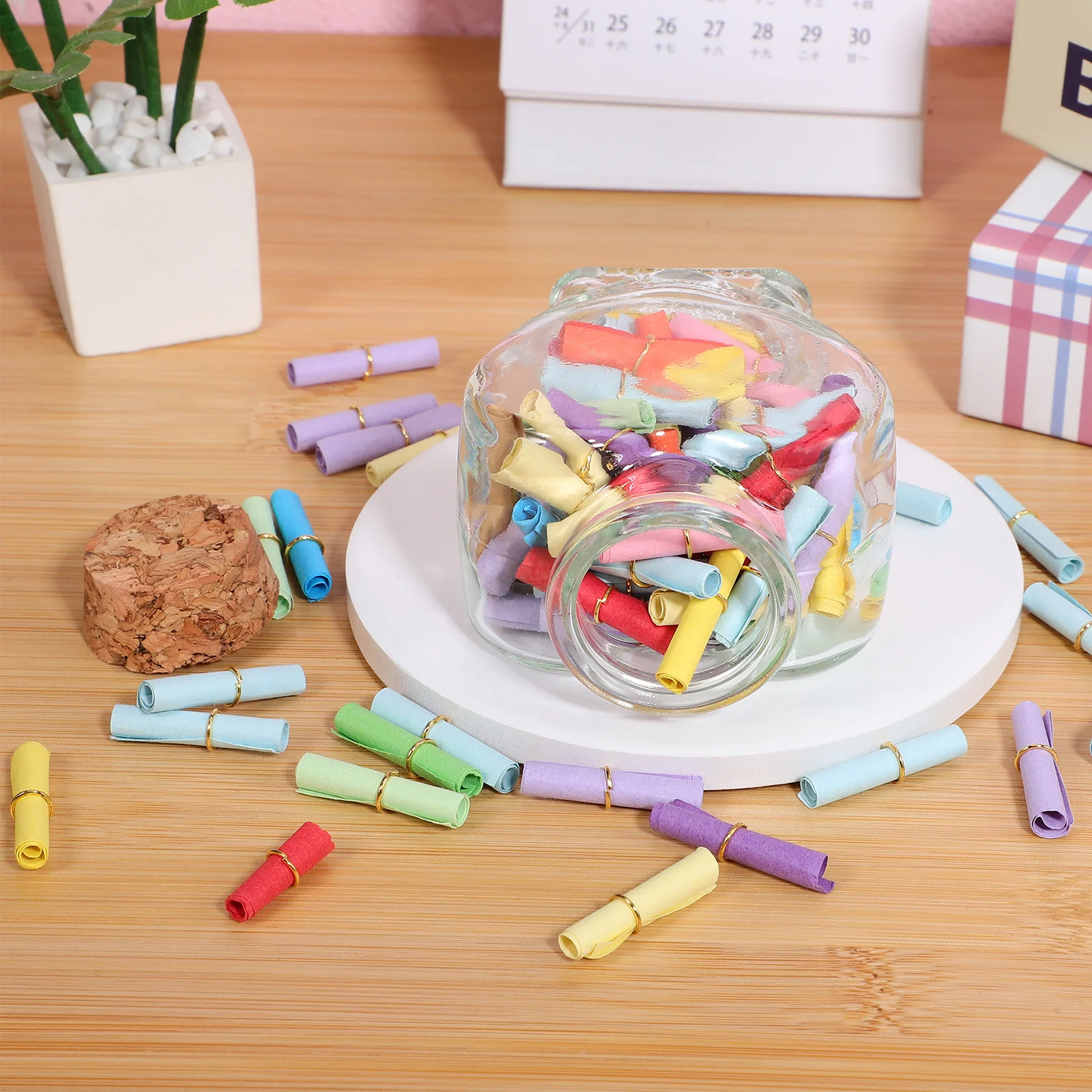 

2Pcs Love Glass Bottles Cork Stoppers Multipurpose Clear Wishing Jars Drift Bottle DIY Gifts Corked Glass Bottle