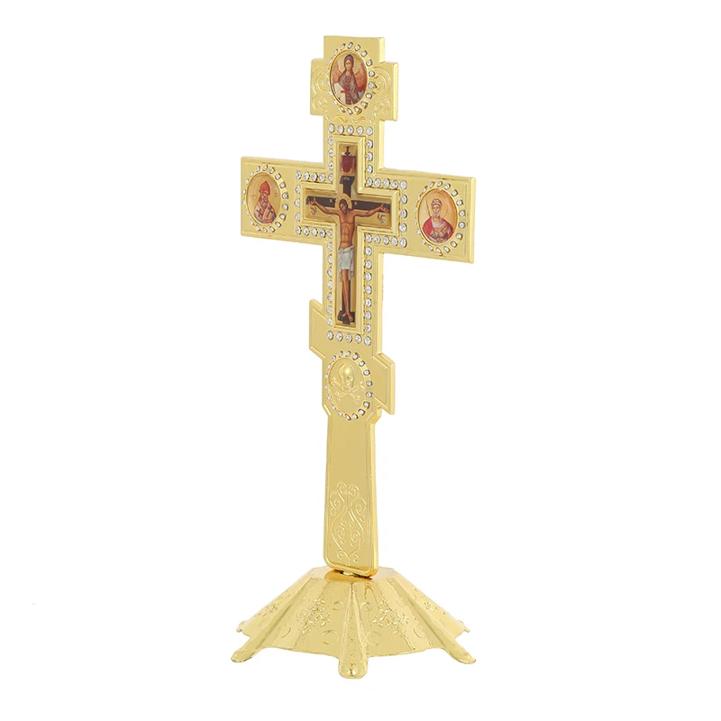 Imagem -03 - Grande Jesus Cristo Católico Crucifixo Itens Religiosos Decoração Religiosa Igreja Suprimentos Ouro e Prata Cruz