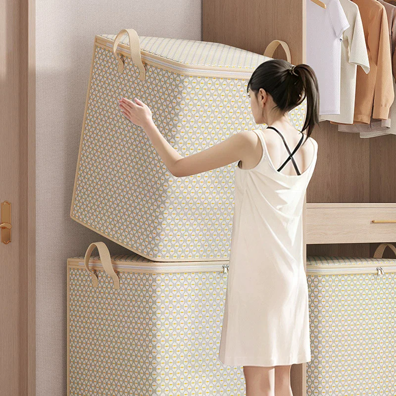 Extra Large Storage Bag - Multifunctional Bedding, Clothing, And Underwear Storage Bag With Zipper, Under Bed Storage Bag