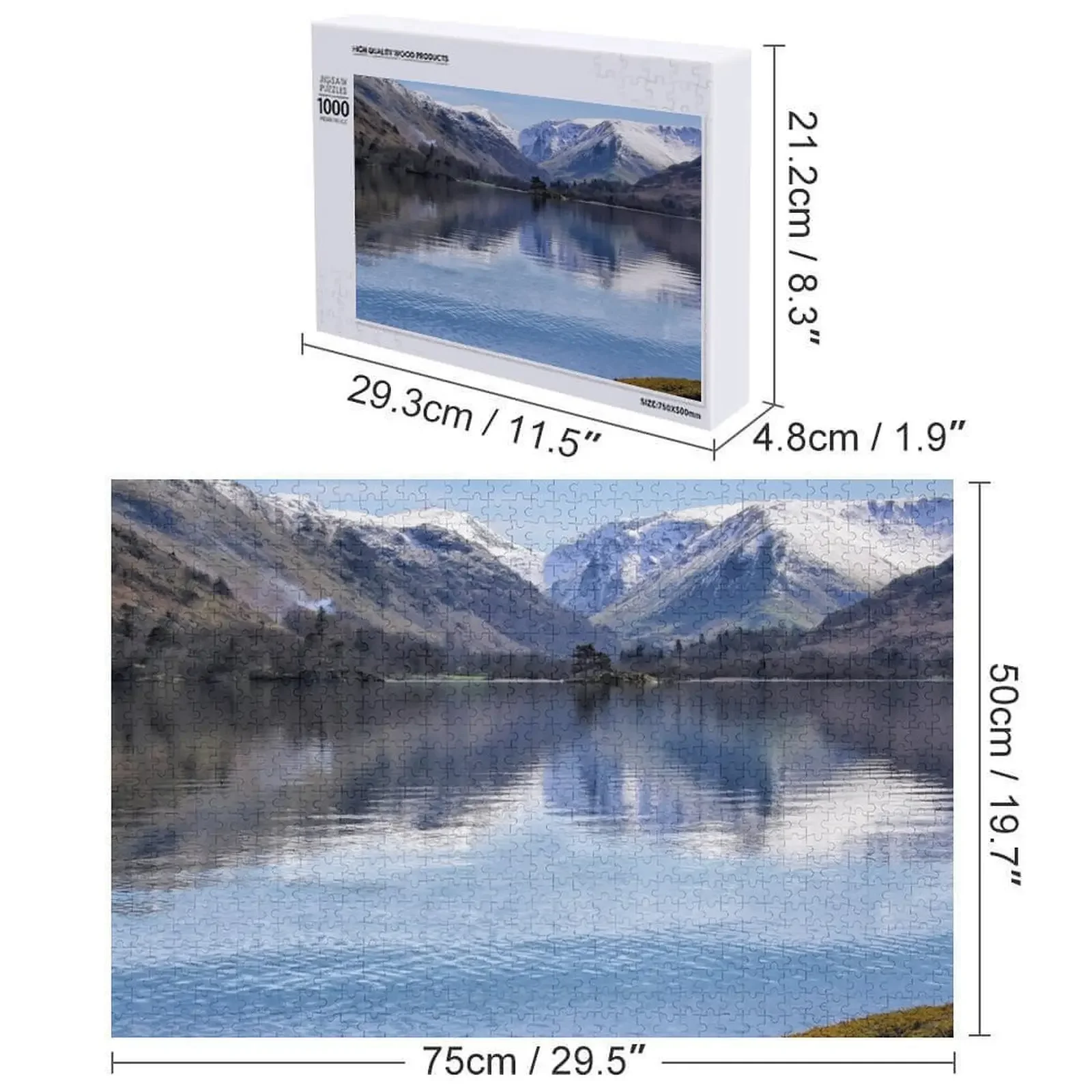 Ullswater, Region Jeziora. Puzzle z Wielkiej Brytanii, personalizowane, zabawka dla dzieci, prezent na zamówienie.