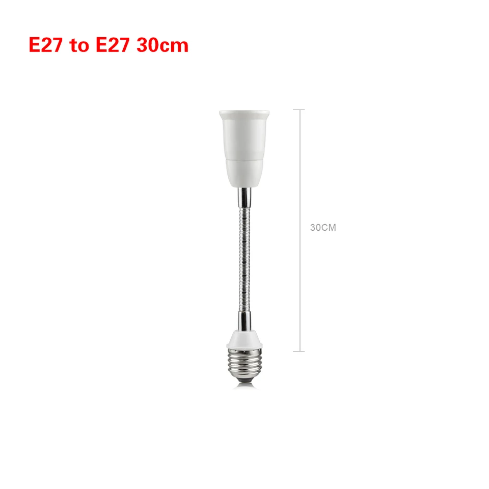 20/30/40/50/60cm E27 to E27 Base LED Lamp Holder Extension Adapter Converter Screw Socket Extender Light Bulb Holder, image 10