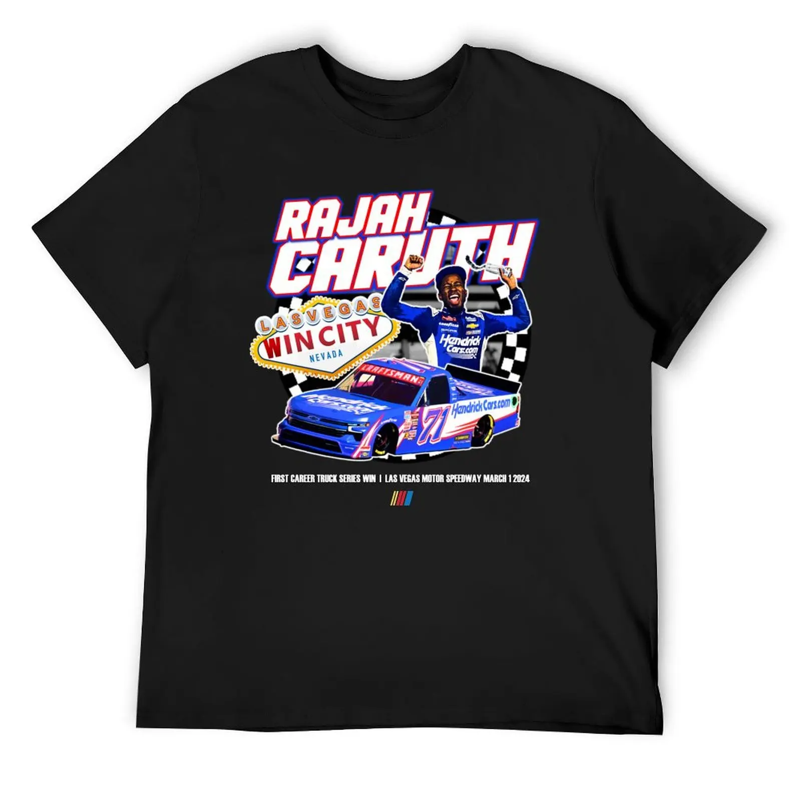 

Rajah in the Caruth 71 Truck Las Vegas Win Racing Graphic T-Shirt kawaii clothes hippie clothes funny t shirts men