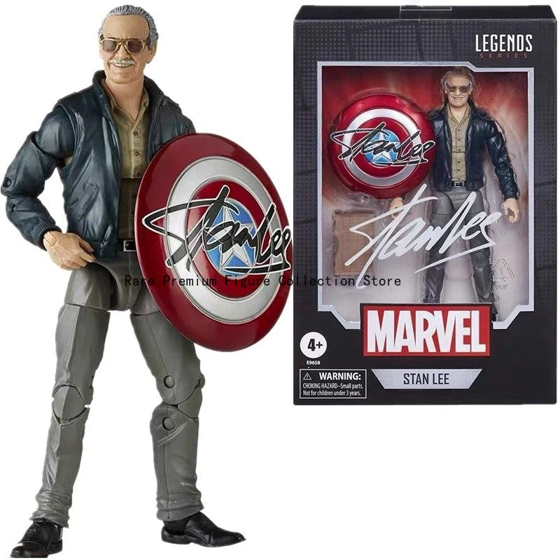 

Original 6-inch Marvel Legends Stan Lee Action Figure E9658 Captain America Shield Toy Collectible Model Figurine