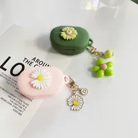 Fashion Daisy Flower Case for 1MORE ComfoBuds Pro Case Cute Silicone Earphone Cover with Keychain Accessory Box