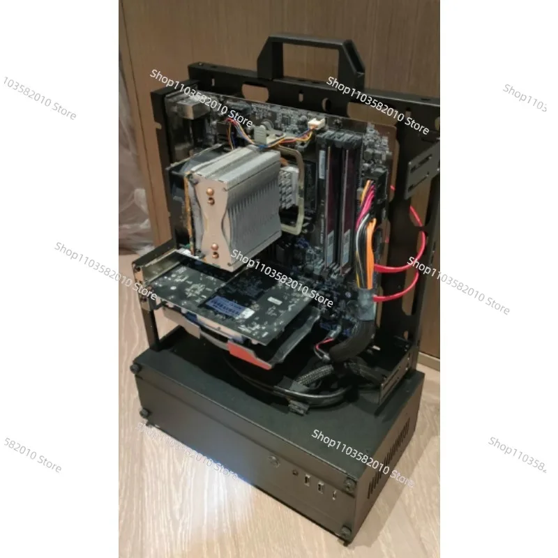 Open Frame PC Case, 240/360 Liquid Air Cooling Rack ATX/MATX Vertical GPU Desktop Mini Case