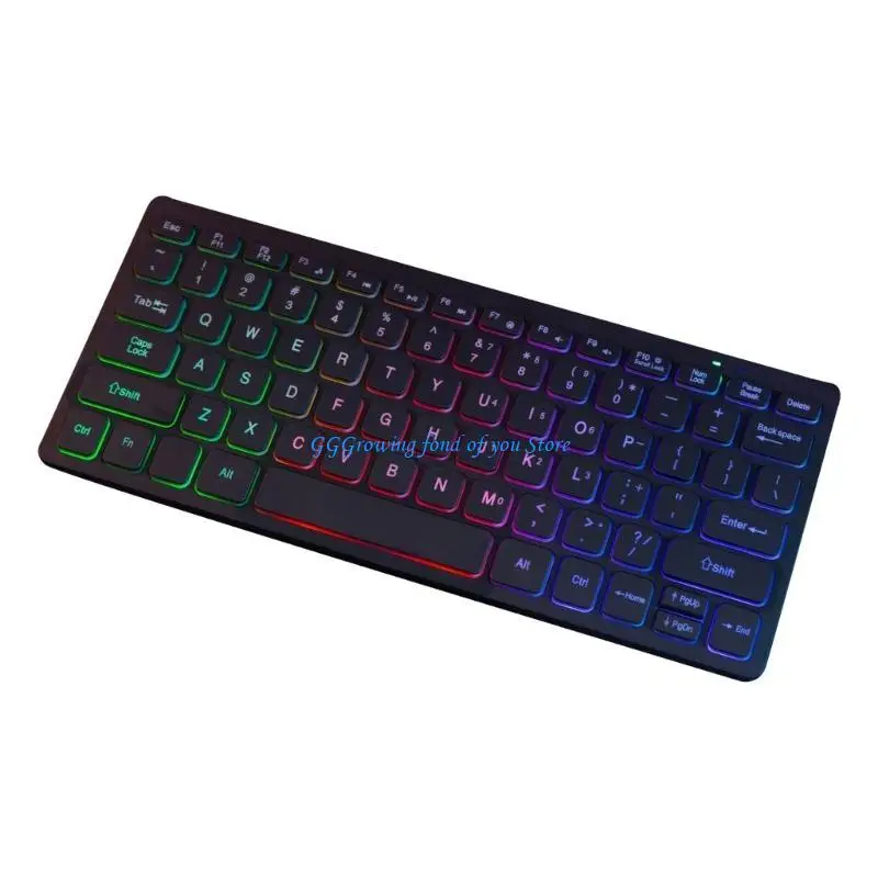 

H9EB Corded Keyboard With Translucent Keycaps And Colorful Lights Space Saving Keypad