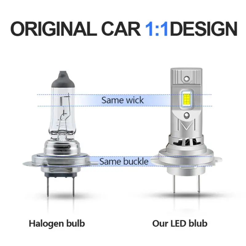 

12 В 62 Вт Автомобильные фары 6000 К Белый Ночной вождение Освещение автомобиля Длительный срок службы 360 градусов Угол луча Авиационный алюминий