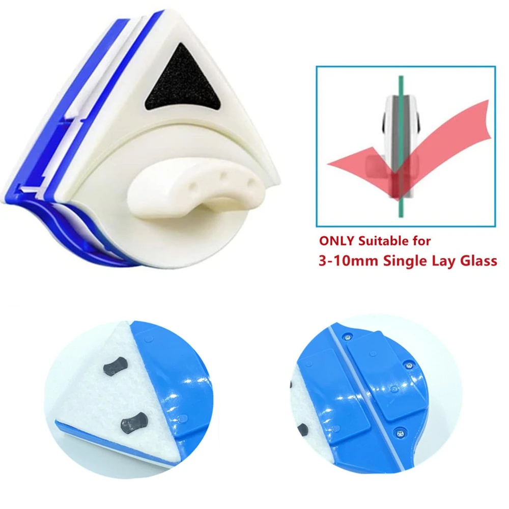 Double Magnetic Side Glass Wiper With Automatic Drainage System For Home Office Multi Sung 3-8mm Thickness Suit Glazed Windows