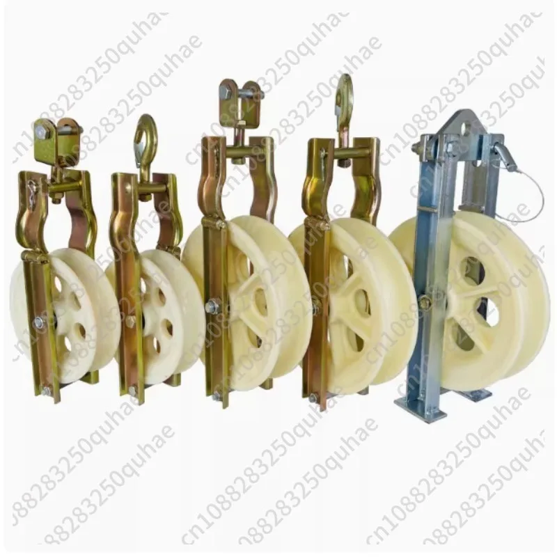 High tower wire three-wheel pay-off pulley channel steel large diameter pay-off pulley steel core aluminum strand overhead wire