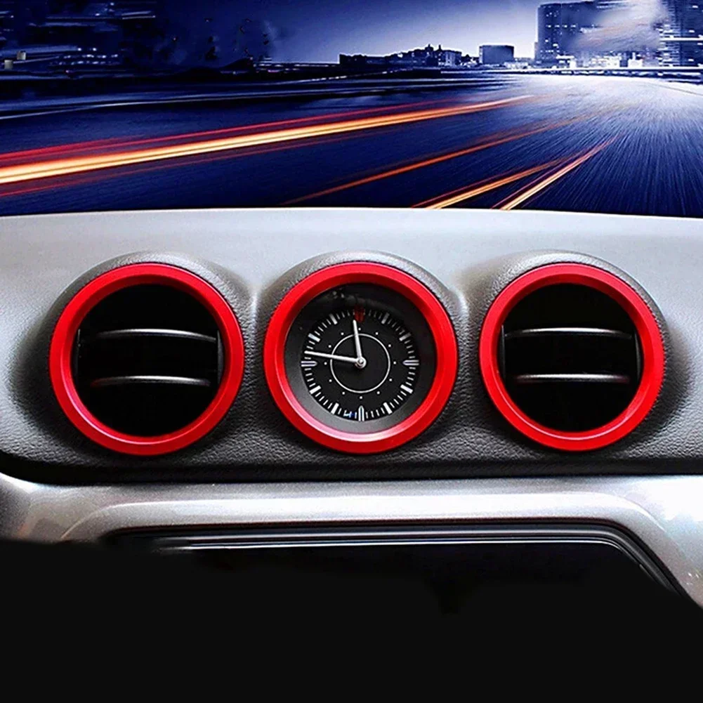 5PCS Aluminium Alloy Instrument Panel AC Air Outlet Inner Decoration Ring For Suzuki FOR Vitara Escudo 2015-2022