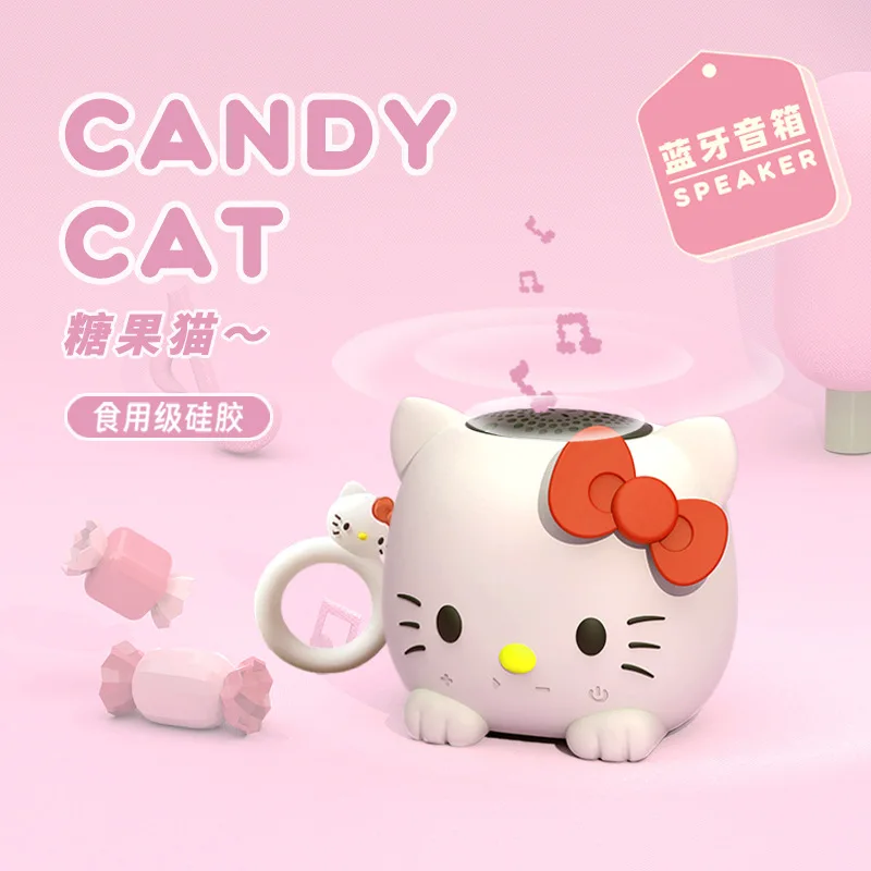 

Sanrio Hello Kitty Bluetooth-динамик Kawaii аксессуары в стиле аниме портативный рабочий стол украшение для большой сцены подарок на день рождения для девочек