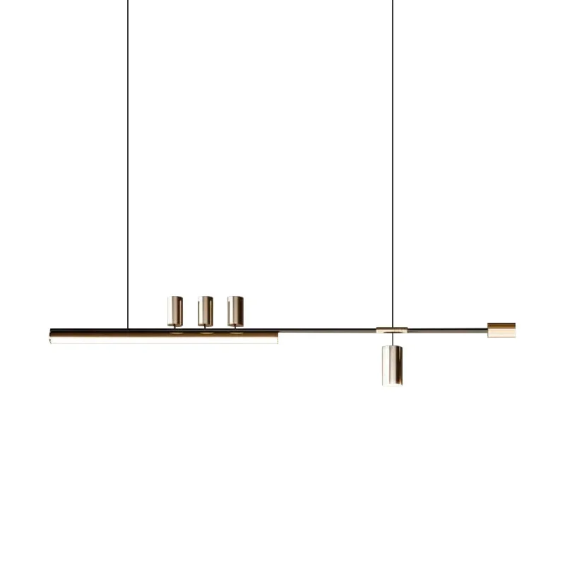 

Restaurant chandelier personality modern minimalist creative designer long dining room light bar light Italian